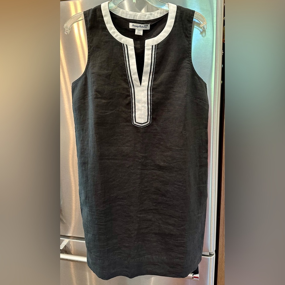 Black linen Tommy Bahama dress